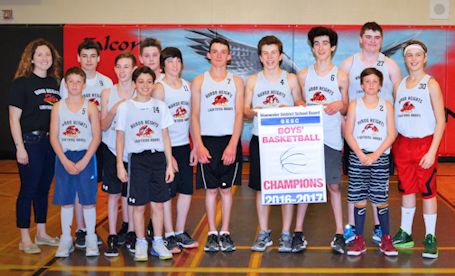 Huron Heights Lightning Hawks boys win Bluewater basketball championship