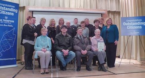 Thompson honours recipients of 2014 Huron-Bruce outstanding citizen award