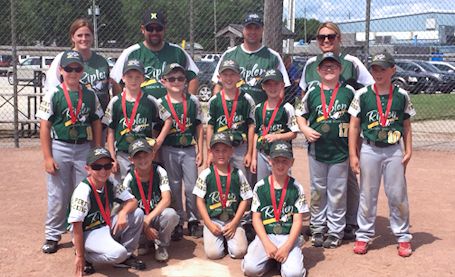 Ripley Rookie baseball team wins WOBA division title