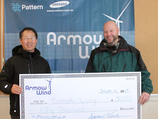 Armow Wind donates $125,000 to local projects and programs